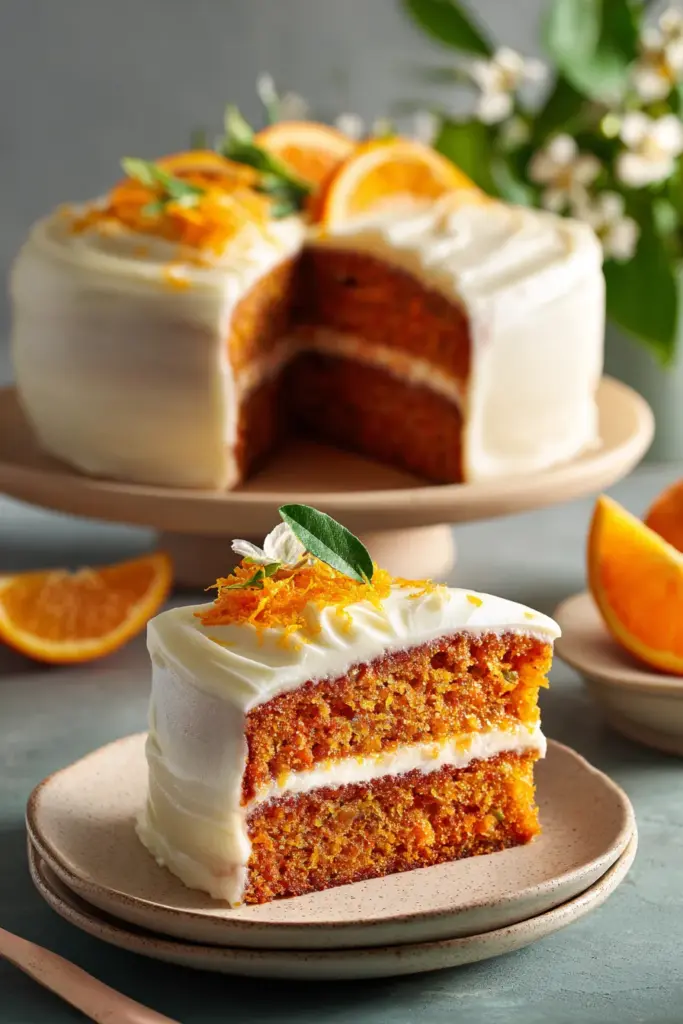Pastel de Zanahoria y Naranja