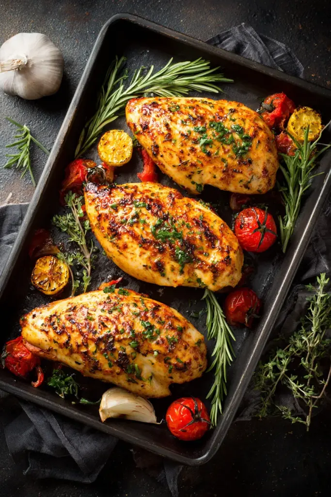 Pollo al horno dorado