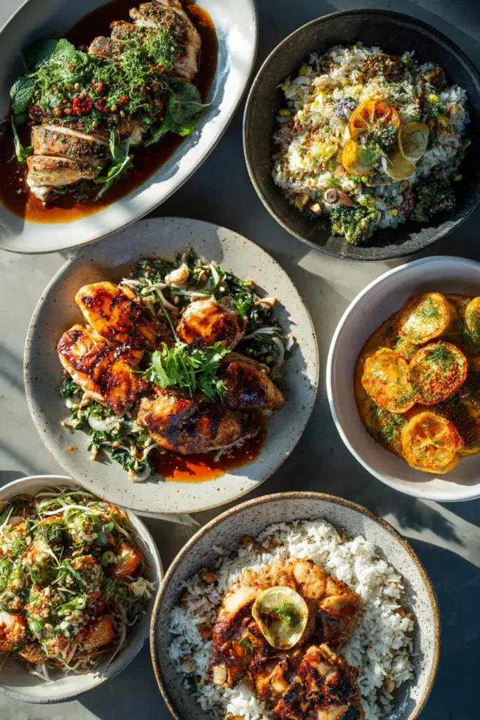 Pollo con sabores del mundo
