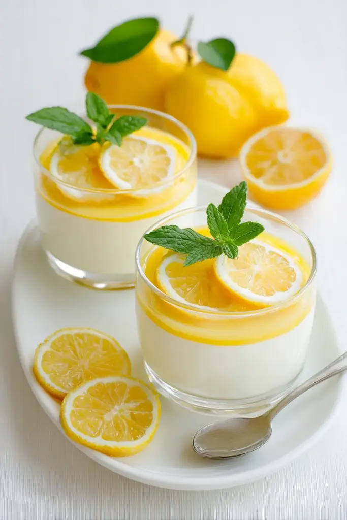 Postre de limón cremoso