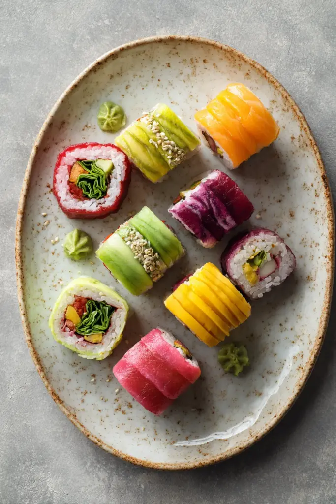 Sushi vegetariano creativo