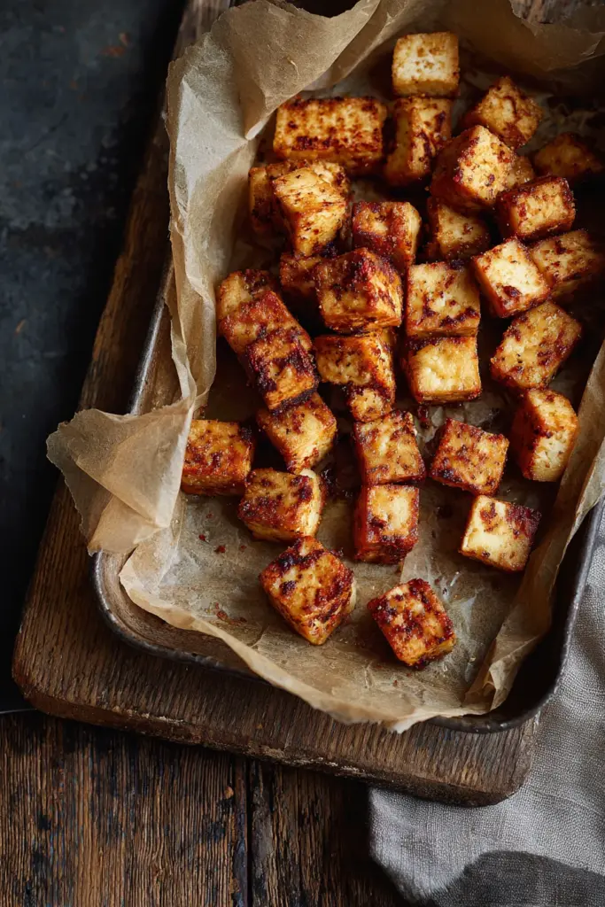 Tofu Dorado y Crujiente