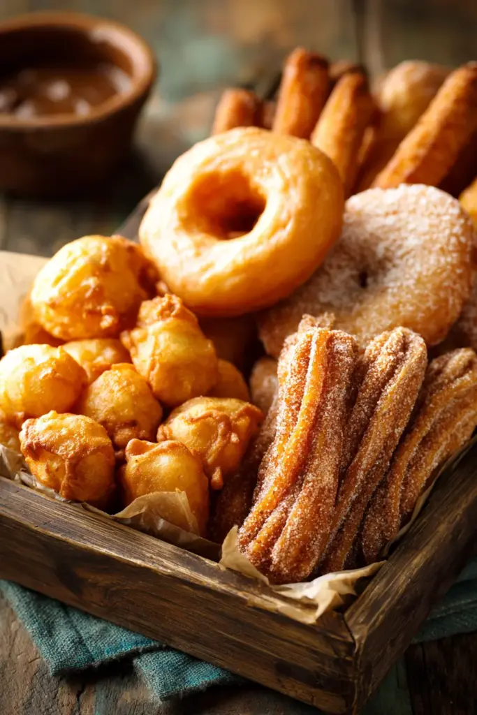 Variedad de Postres Fritos