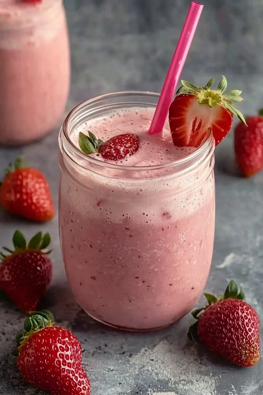 Agua Fresca de Fresa Cremosa