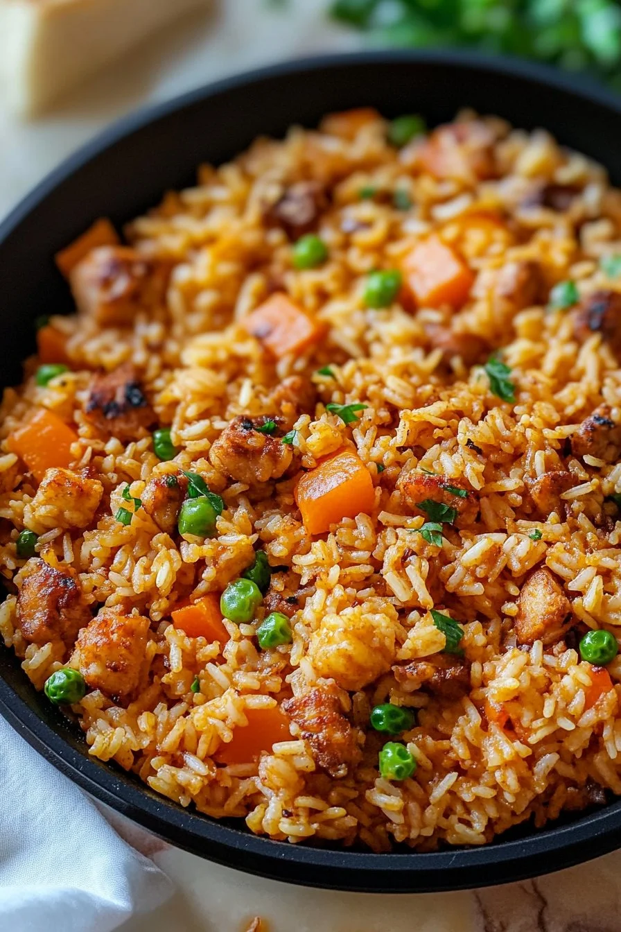 Arroz Frito Sabroso a la Parrilla