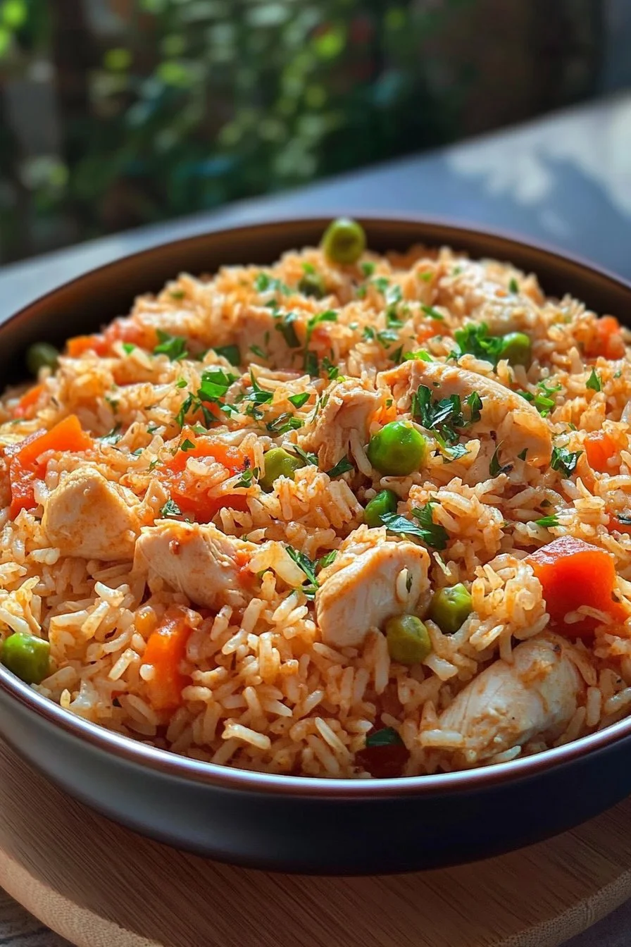 Arroz serbio con pollo | Arroz en una sola olla | cocinar saludable | recetas bajas en calorías