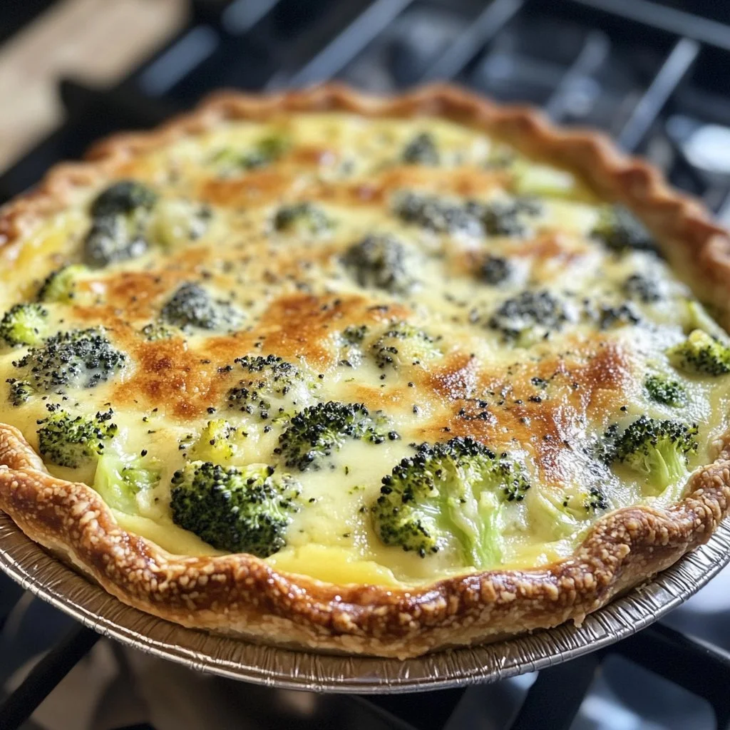 Torta de Brócoli baja en carbohidratos servida en un plato