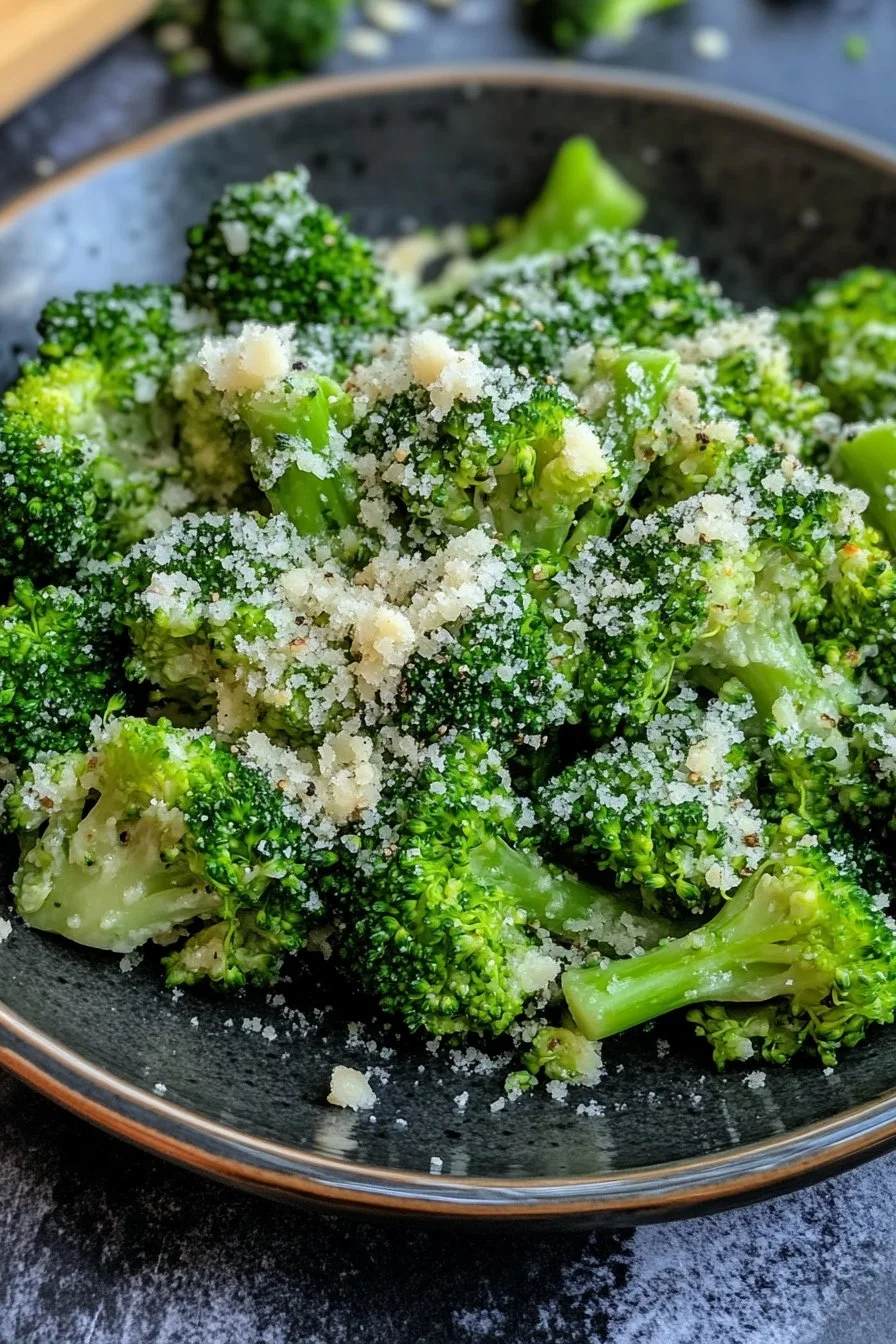 Brócoli aplastado con parmesano
