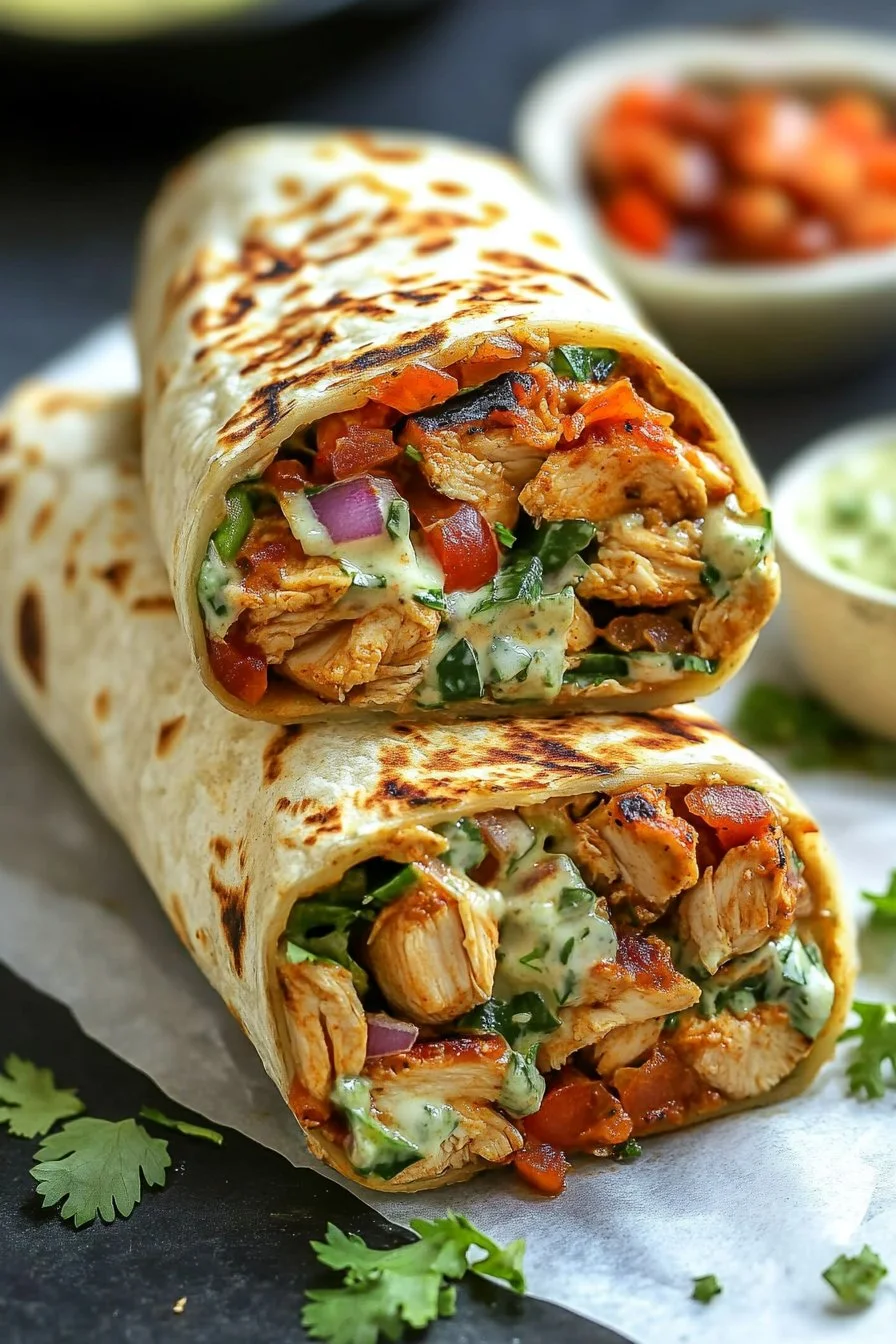 Burrito de Pollo a la Parrilla con Aderezo Ranch de Chipotle