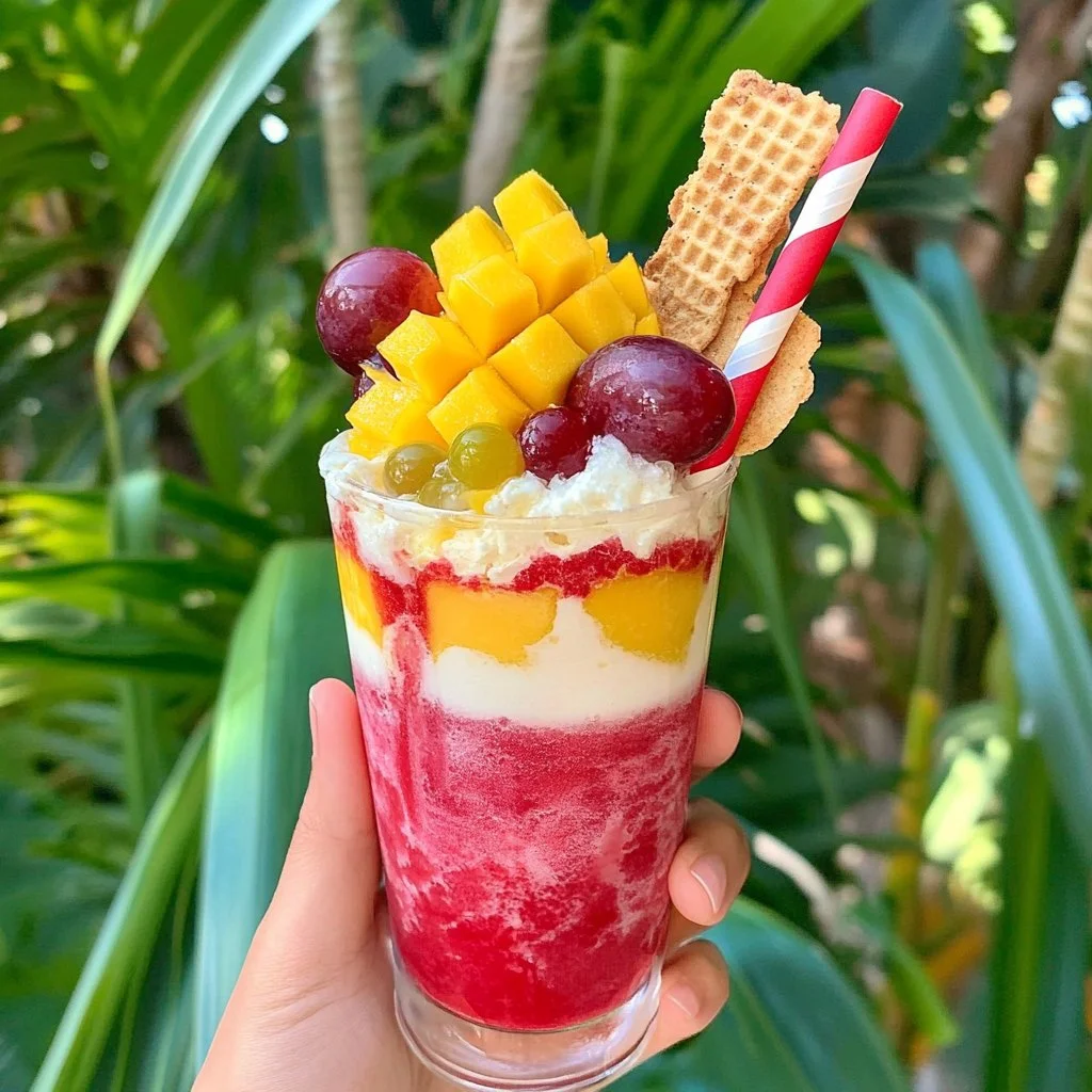 Cholado Colombiano, un postre típico de frutas y leche condensada