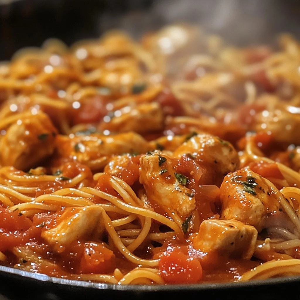 Receta de delicioso pollo en una olla con ingredientes frescos y especias