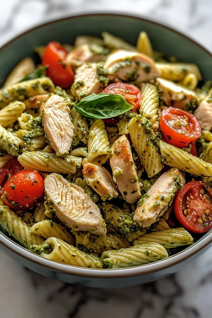 Ensalada de Pasta con Pollo y Pesto