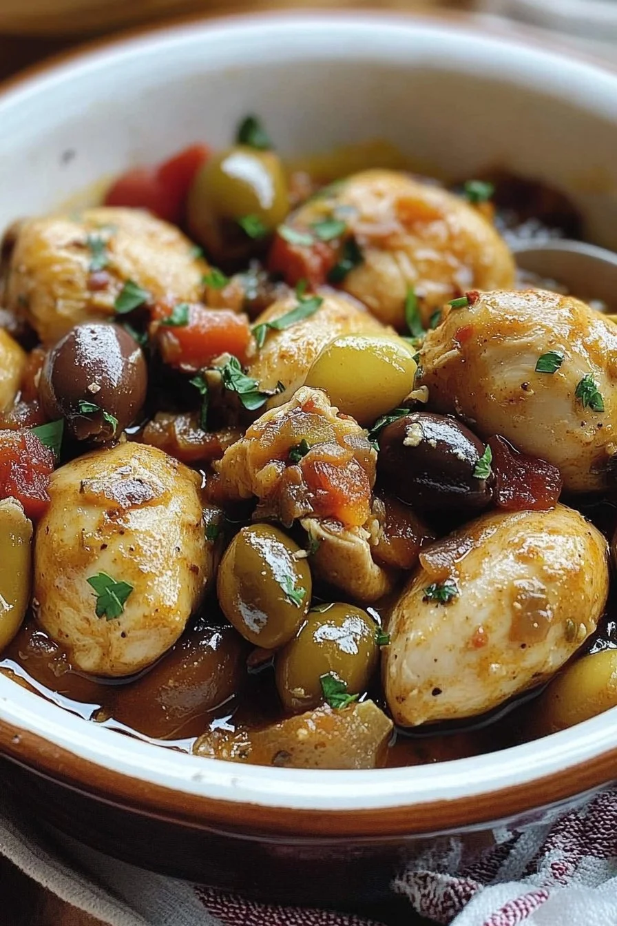 Estofado de Pollo con Aceitunas