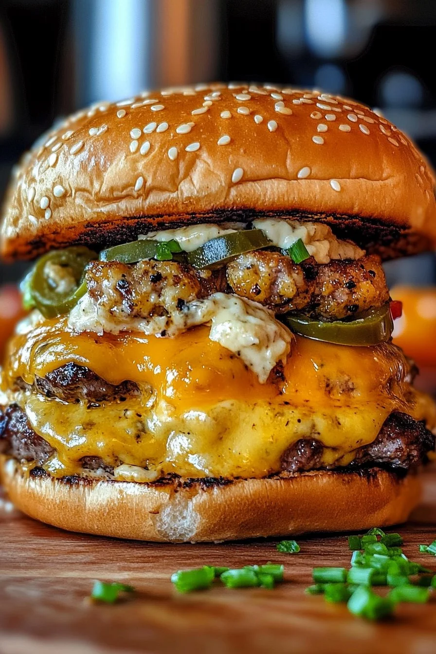 Hamburguesa Smash de Jalapeño Popper