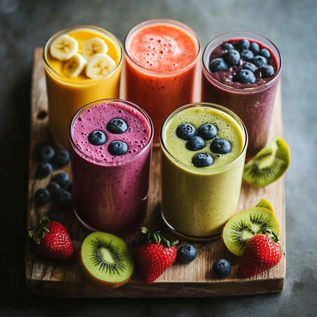 Batidos de desayuno saludables para pérdida de peso variados y nutritivos.