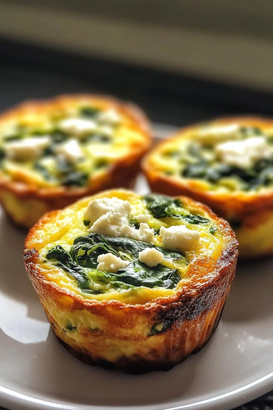Muffins de Huevo con Espinacas y Feta