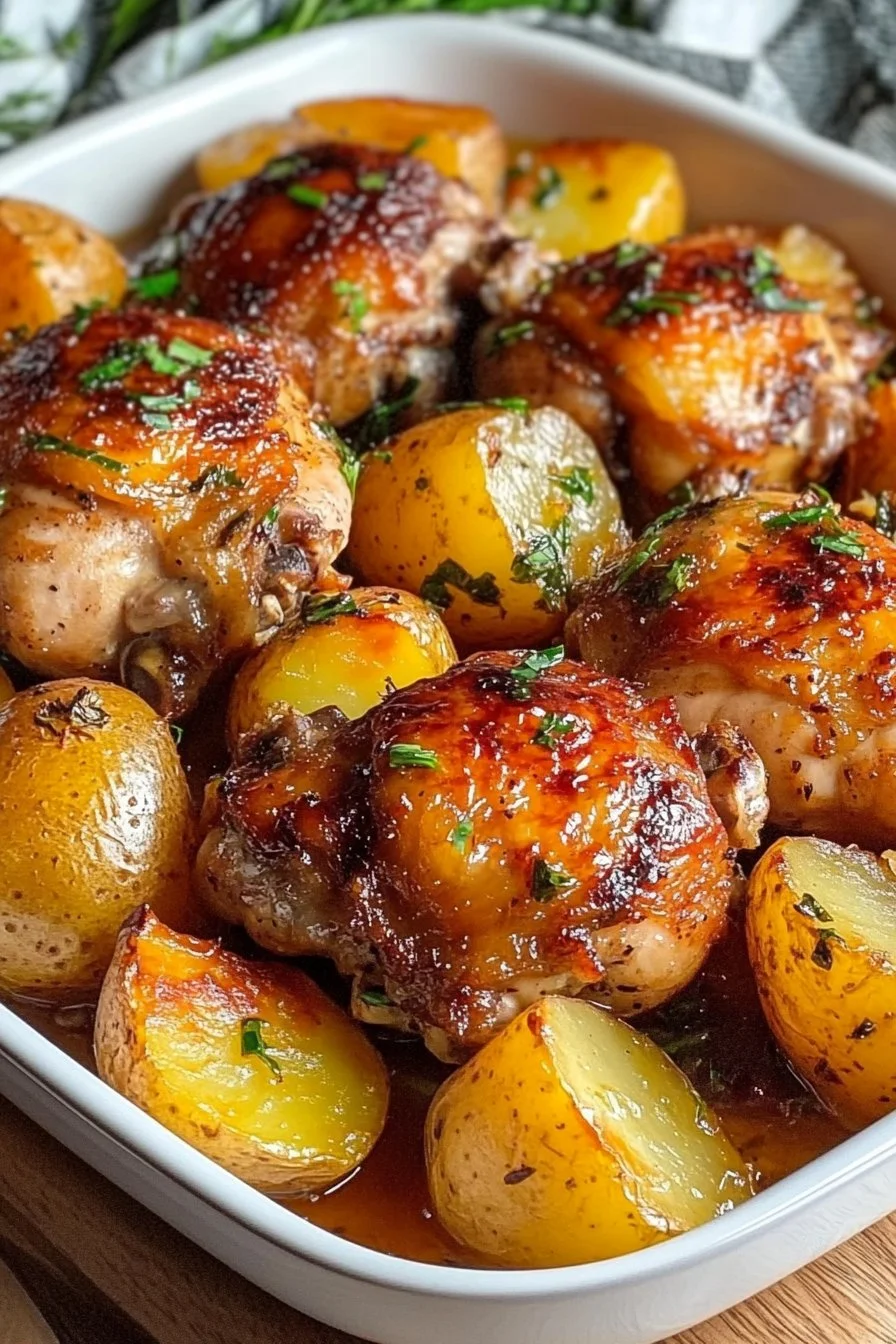 Muslos de Pollo con Papas