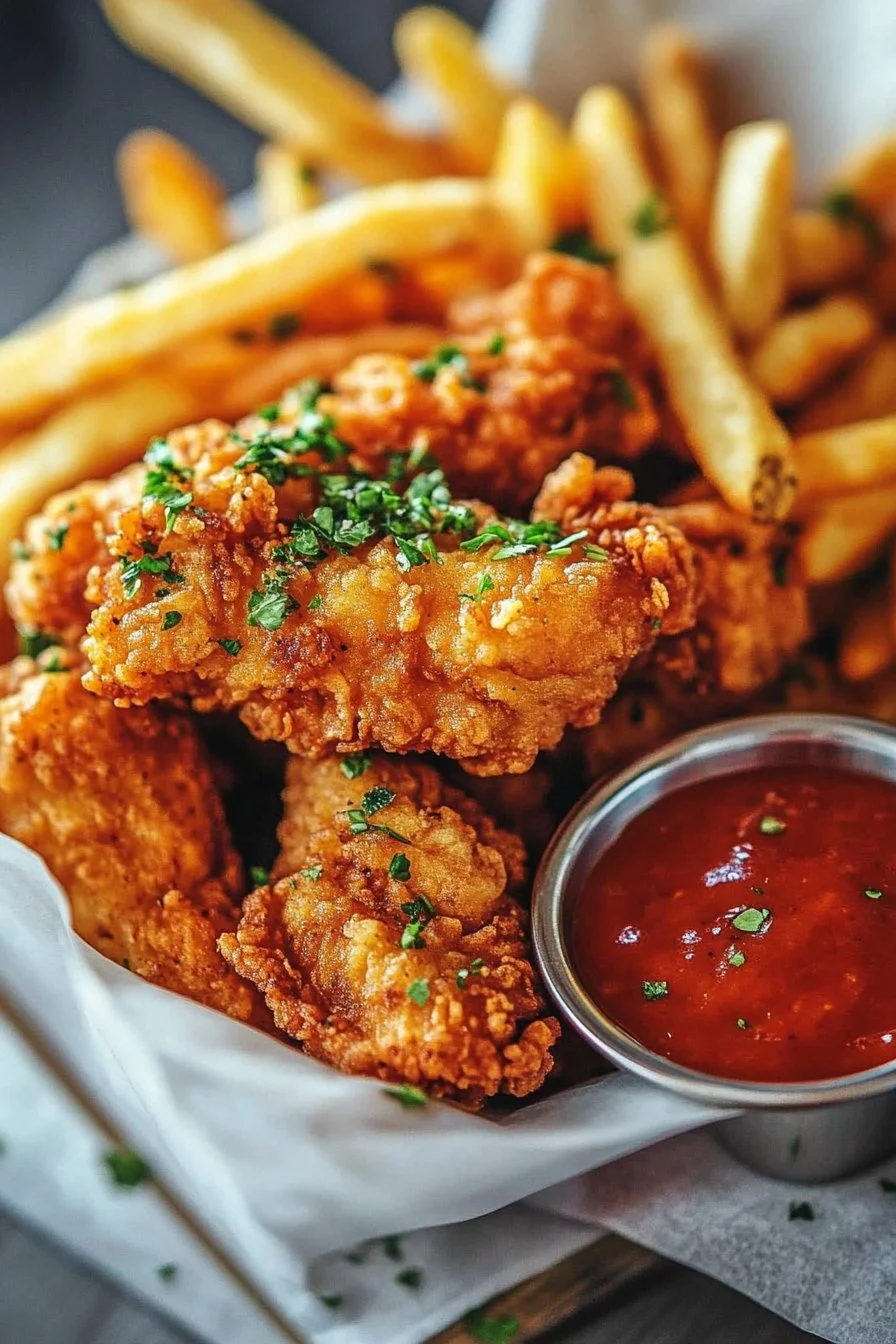 Papas de pollo frito