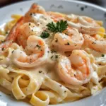 PASTA CON CAMARONES Y SALSA ALFREDO