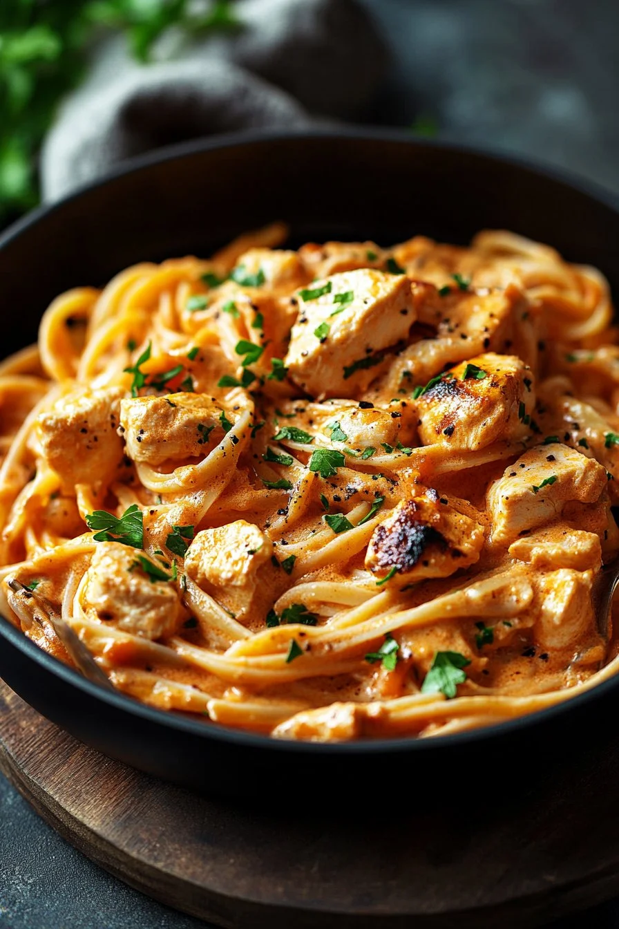 Receta de Pasta con Pollo Cremoso y Chipotle