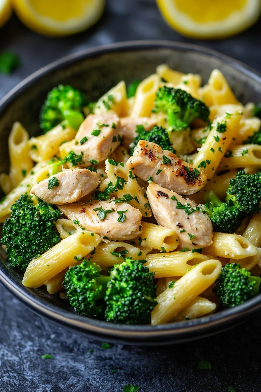 Pasta con Pollo y Brócoli