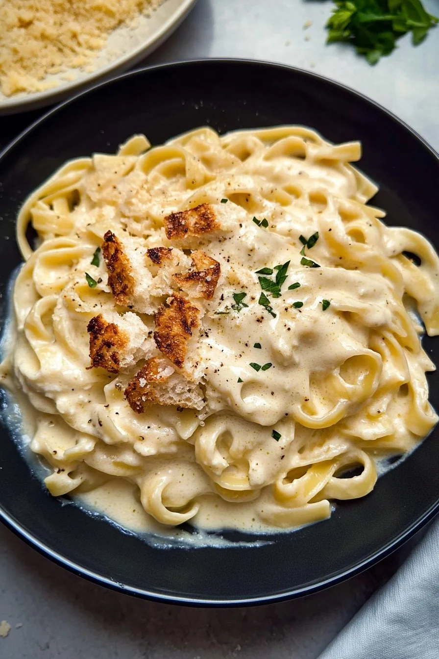 Pasta con Salsa Blanca Cremosa