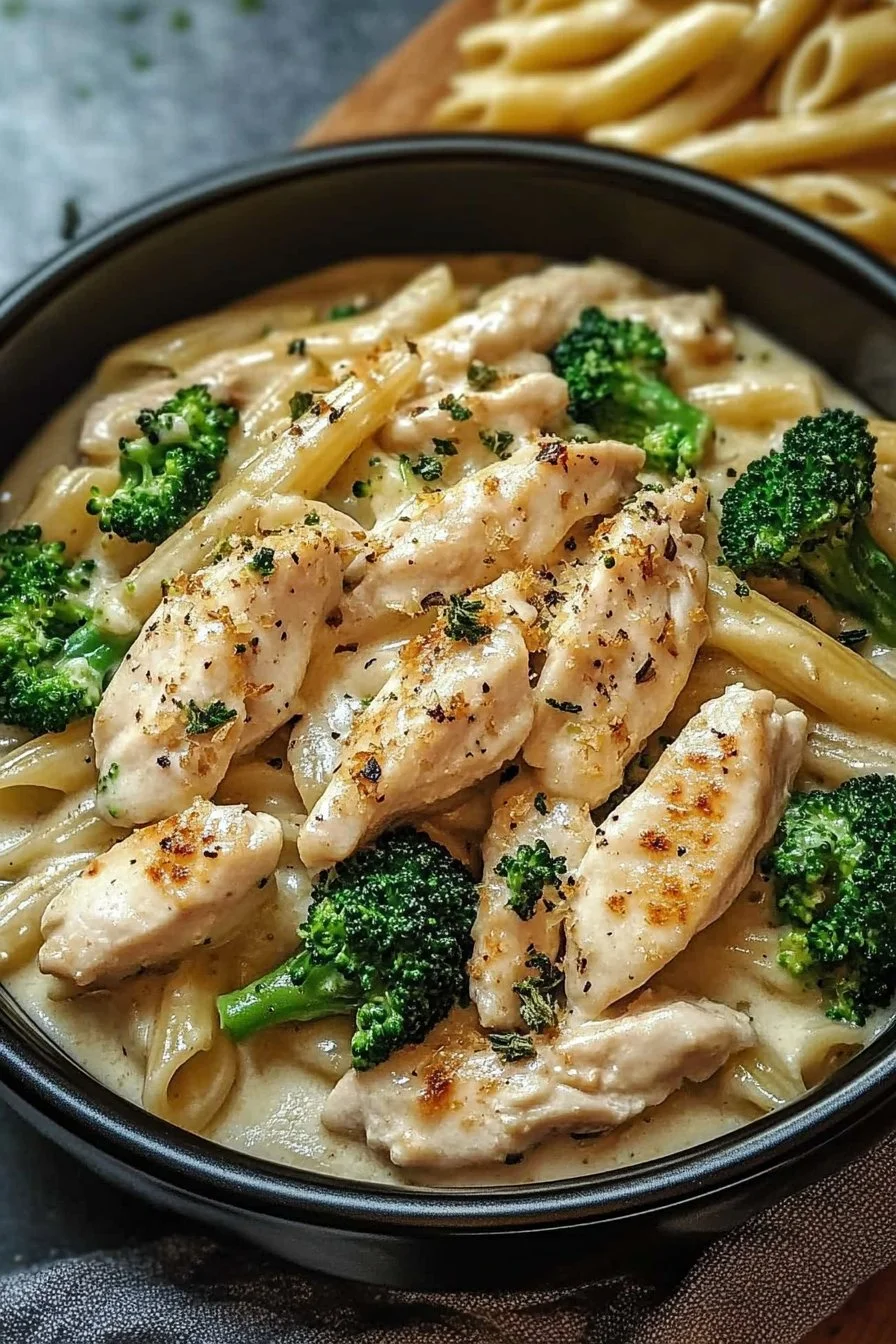 Pasta Cremosa de Pollo y Brócoli