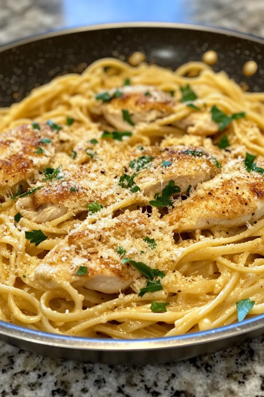 Pasta de Pollo a la Parmesana en una Sola Olla