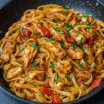 Pasta de pollo cajún cremosa ligera