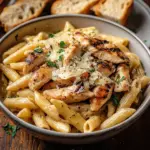 Pasta de Pollo con Ajo y Queso Parmesano