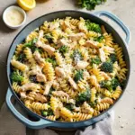 Pasta de Pollo y Brócoli en Salsa de Crema de Limón