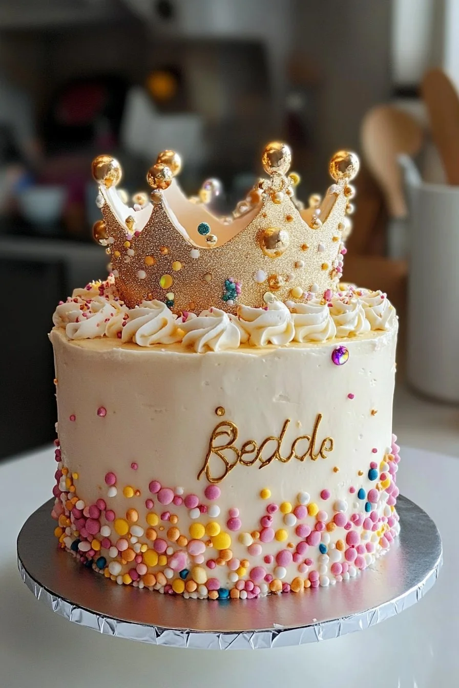 pastel con corona