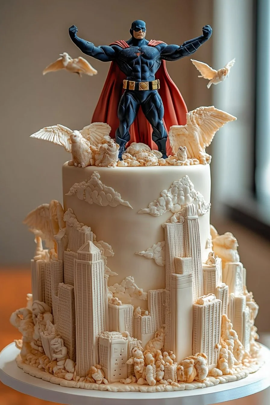 Pastel de Aventura de Superhéroes