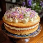 Pastel primaveral de vainilla