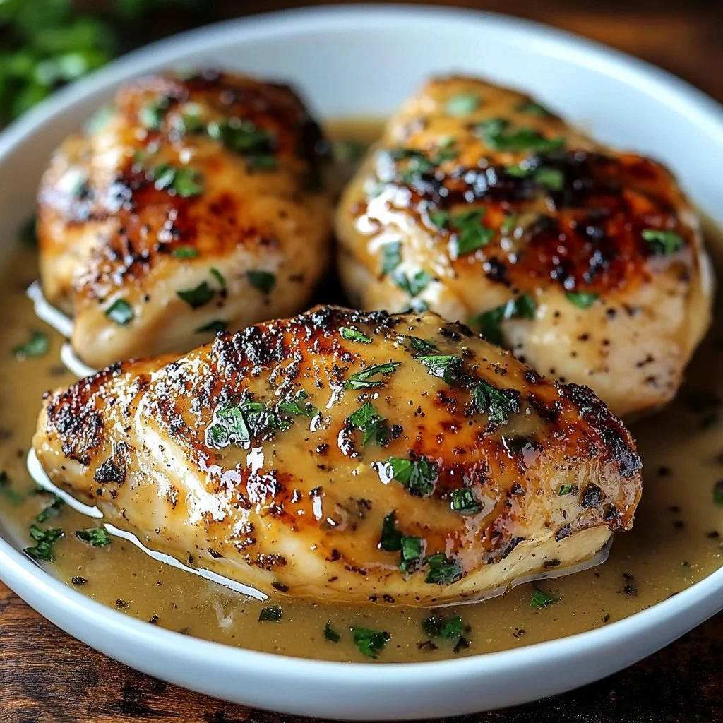 Pechugas de Pollo al Horno recién cocinadas y servidas en un plato