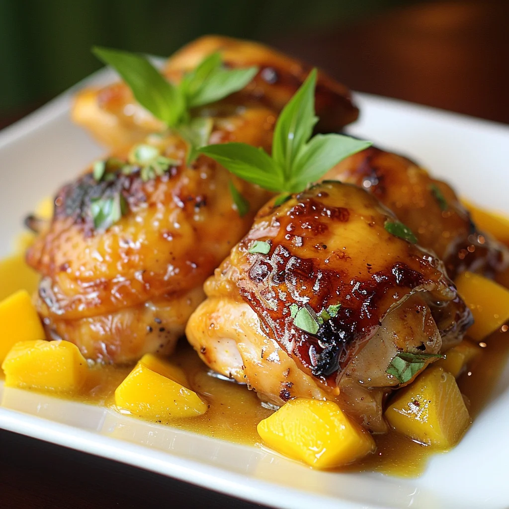 Pechugas de Pollo en Salsa de Mango