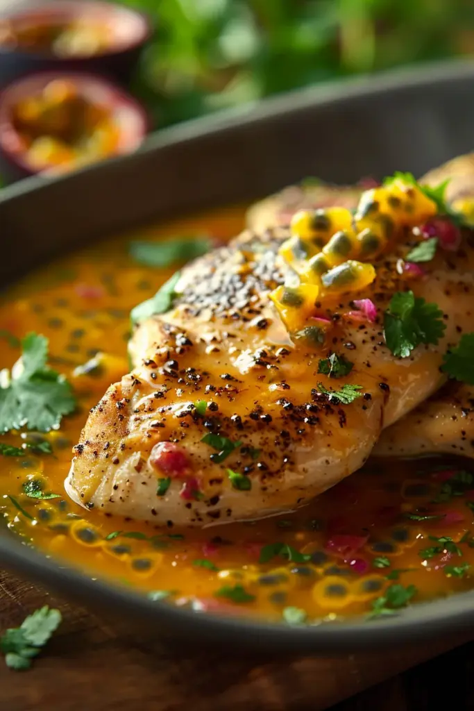 Pechugas Jugosas en Salsa Tropical de Maracuyá: Explota tus sentidos con esta receta única