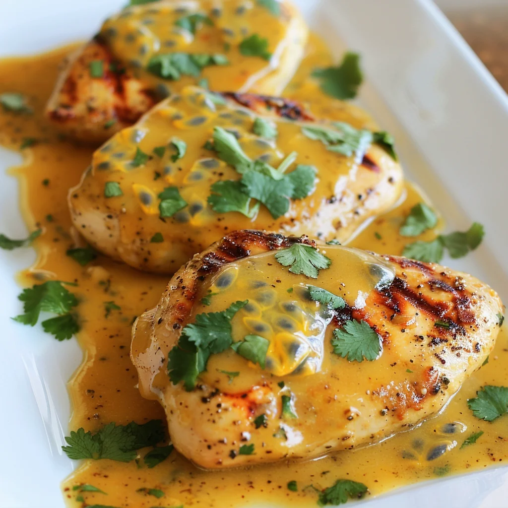 Pechugas Jugosas en Salsa Tropical de Maracuyá