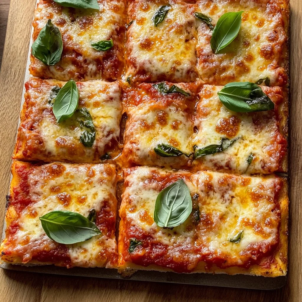 Pizza en bandeja para hornear con ingredientes frescos y sabrosos.