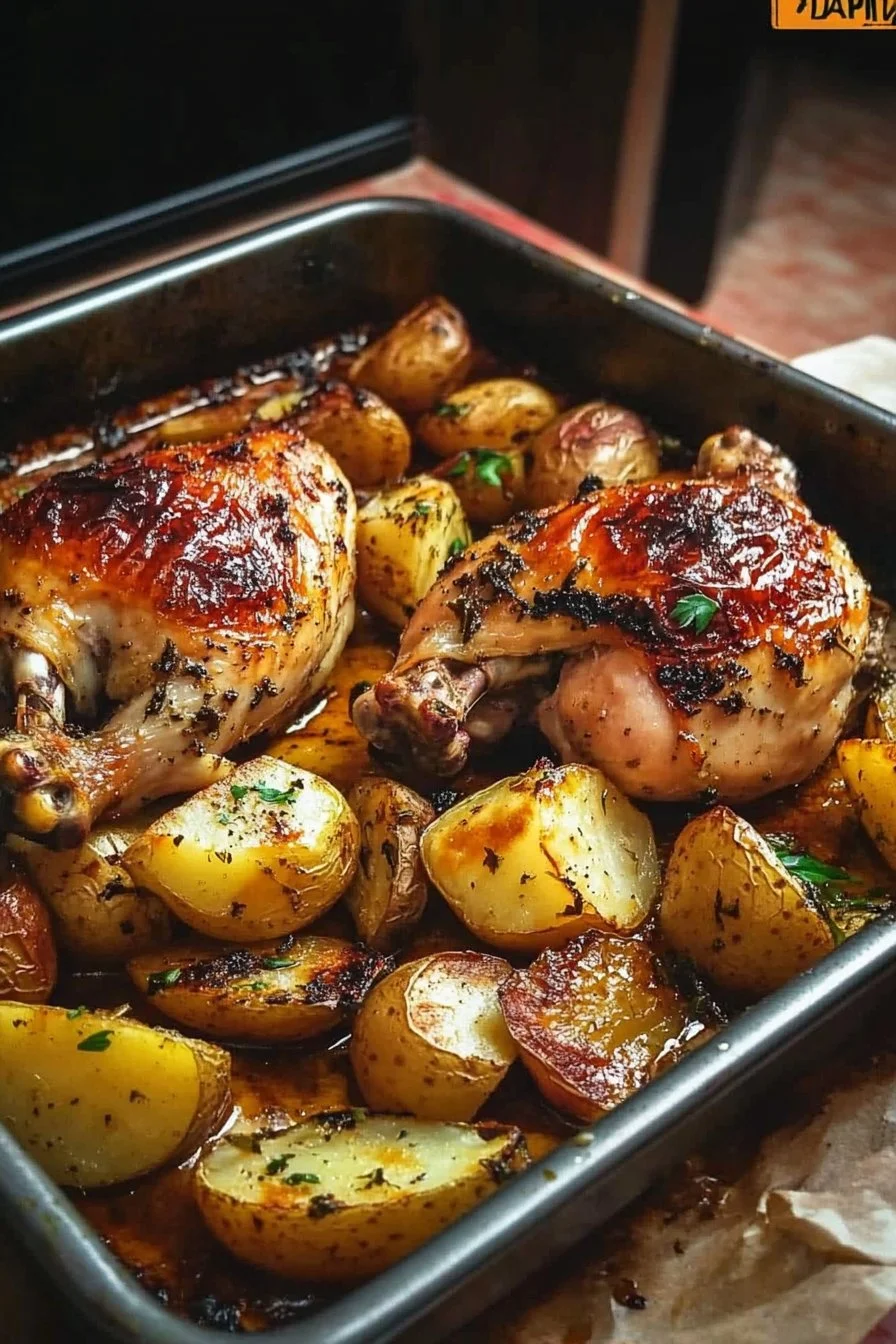 Pollo Asado al Horno con Patatas
