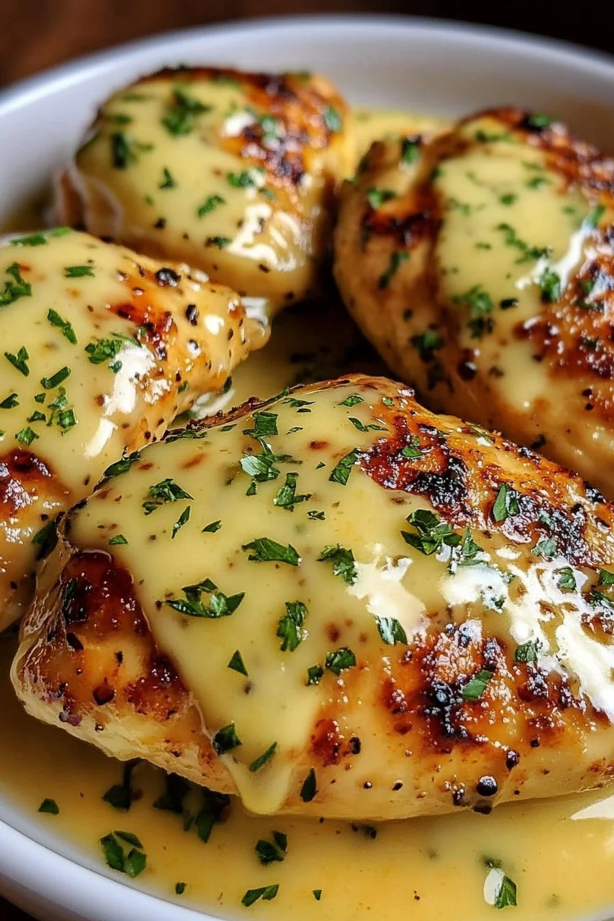 Pollo con Mantequilla de Ajo y Queso