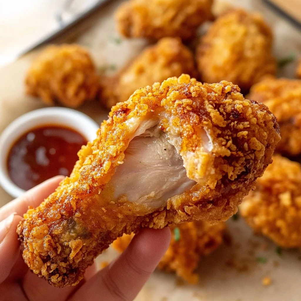 Receta de Pollo Crujiente KFC al Horno, crujiente y delicioso
