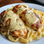 Pollo en salsa de queso crema
