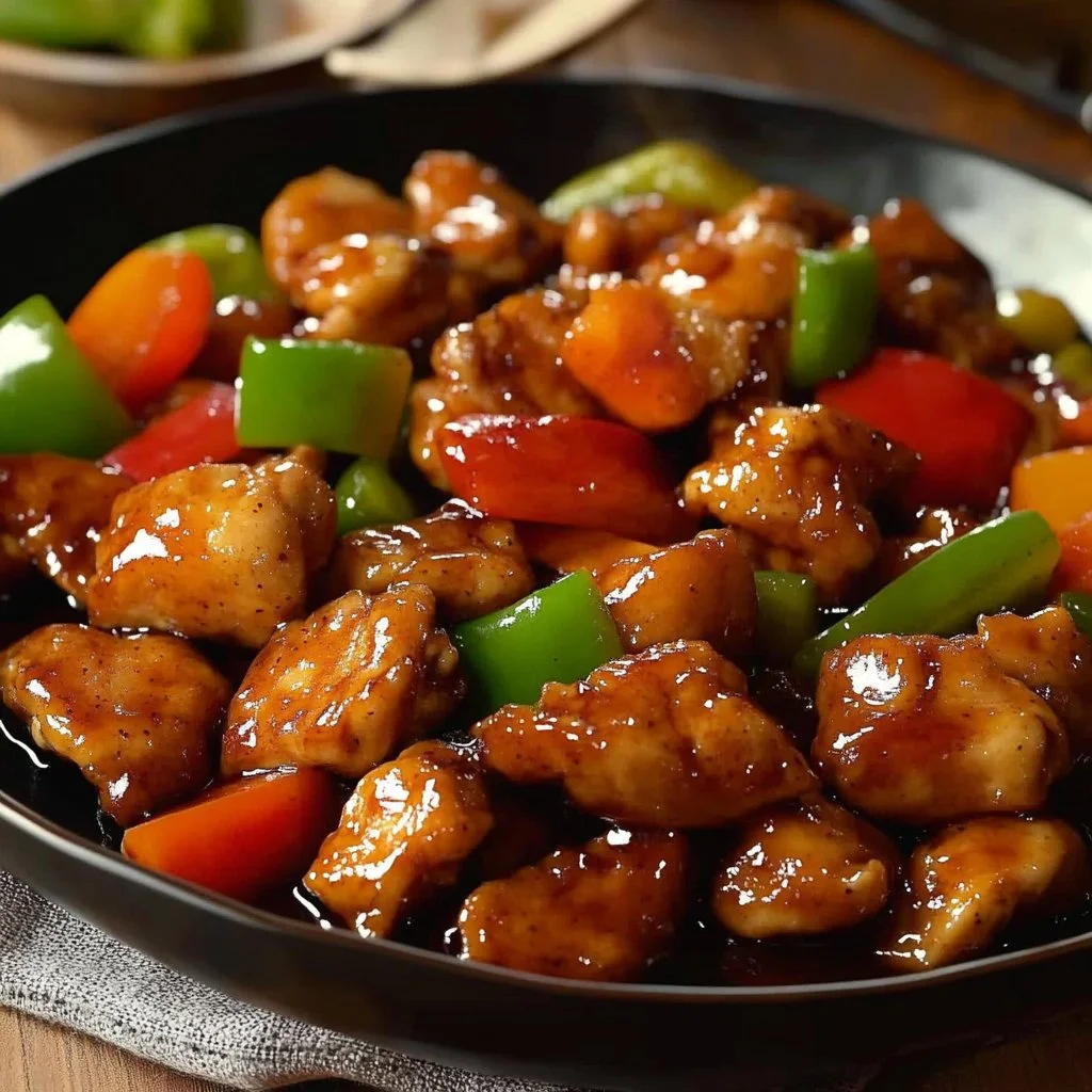 Plato de Pollo Teriyaki Delicioso servido con arroz y verduras