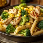 Receta de Pasta con Pollo, Brócoli y Maíz Dulce