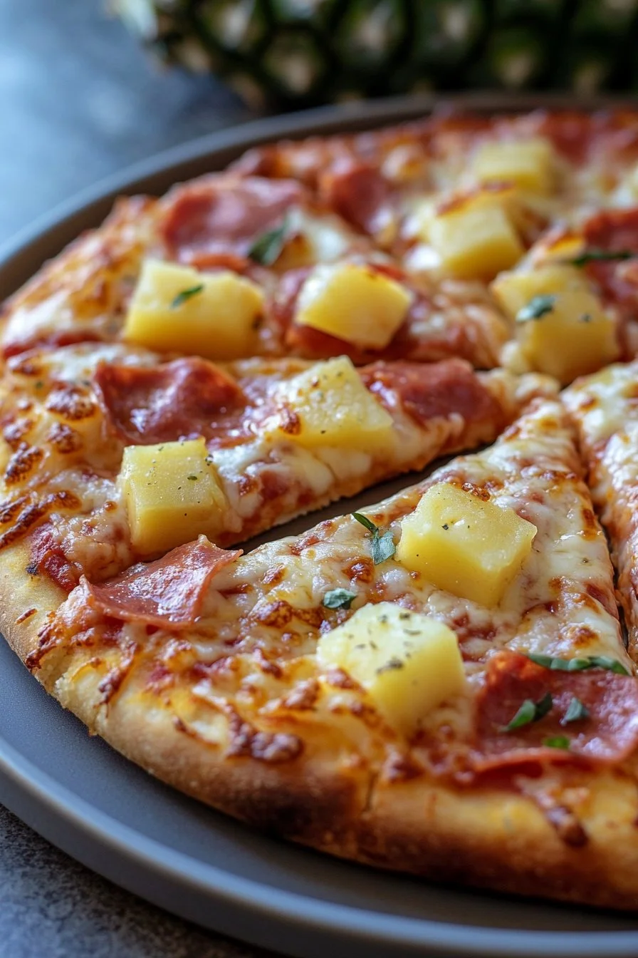 Deliciosa receta de pizza hawaiana para todos