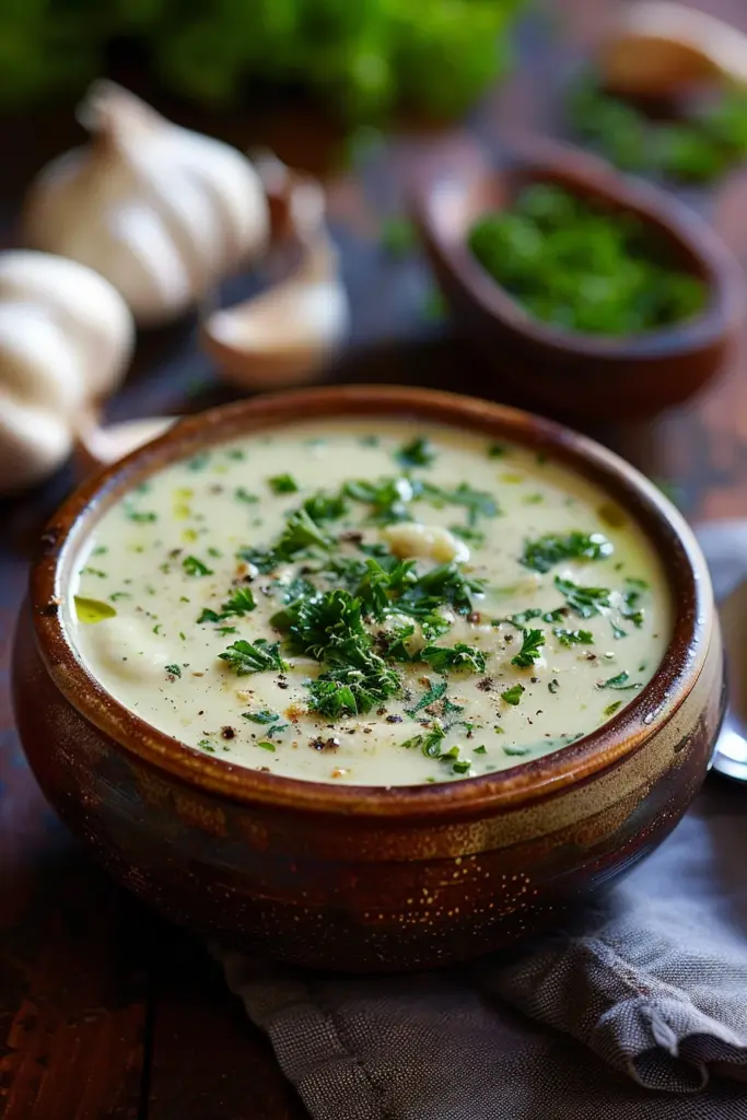 Salsa Cremosa de Ajo y Perejil Estilo Mediterráneo: ¡El Toque Perfecto para tus Platos!