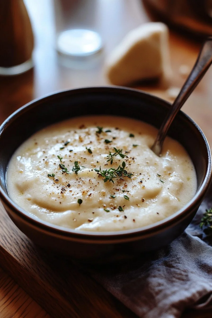 Salsa de Crema de Ajo para Ravioles