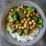 Salteado de brócoli con garbanzos