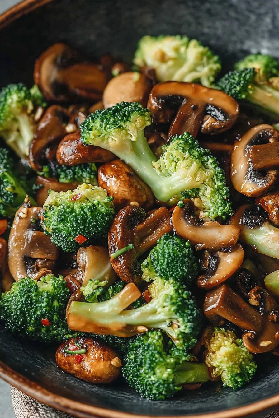 Salteado de Brócoli y Champiñones